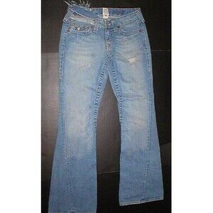 New Womens True Religion Joey Jeans 29 Distressed Ripped 100% Cotton USA Destroy